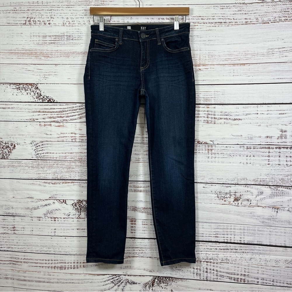 Kut From The Kloth Medium Wash Crop Ankle Jeans